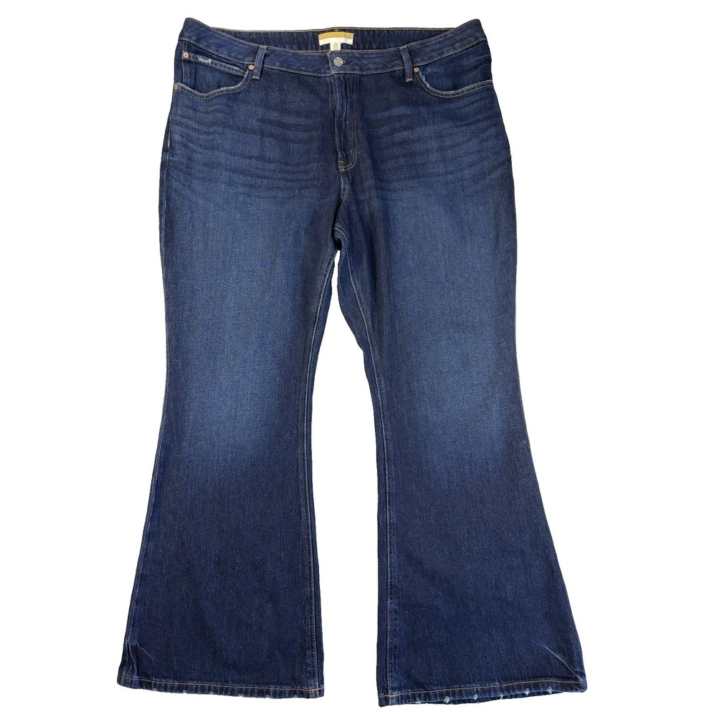 Women's 22W 90's Flare High‎ Rise Curvy Fit Jeans Sexy Streetwear Urban Y2K